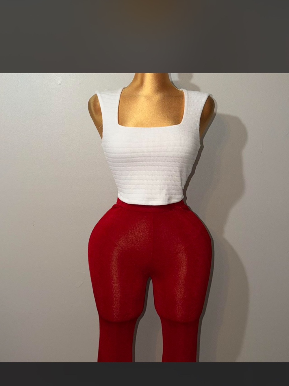 Lulu's White Ribbed Square-Neck Tank Top - Picture 2 of 5